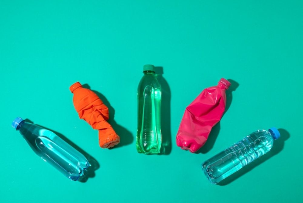 顶视图塑料瓶分类